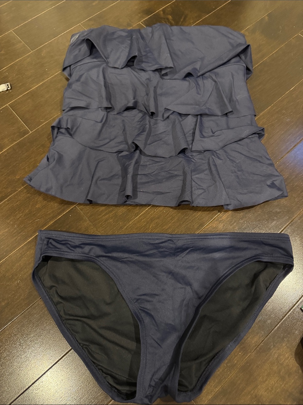 Michale kors Navy Ruffle Tankini Swim Set - Two Piece Bikini